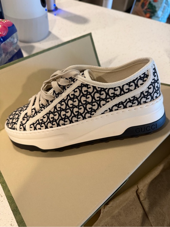 Gucci Shoes - Gucci GG Canvas Low-Top Sneakers in Black & White